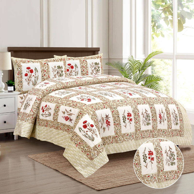 King Size Bedsheet. 90x108 inch approx. 1 Bedsheet 2 Pillow Covers.