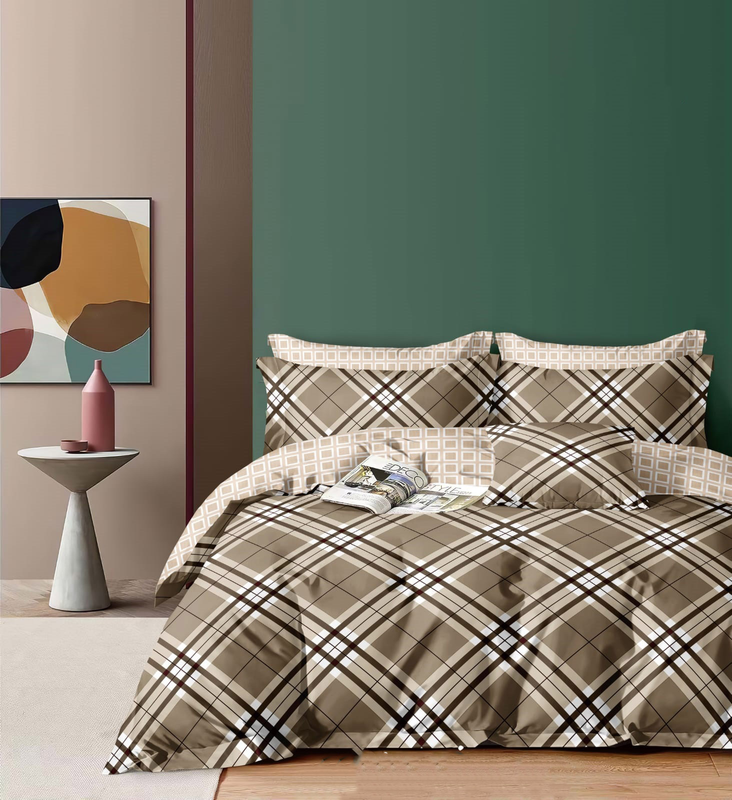 UPNEJA V HANDLOOM Polycotton Printed Double Bedsheet with two pillow cover ( 90"X100")