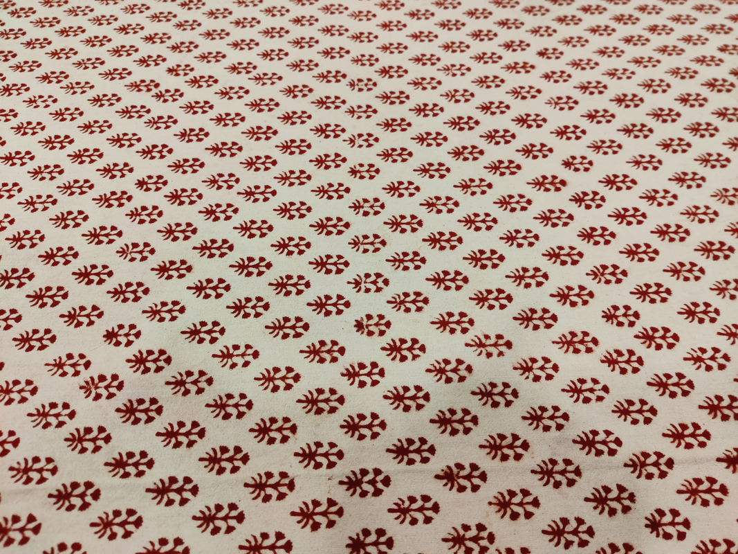 D17 Hand Block Printed Bagru print double bedsheet with 2 pillow cover D17